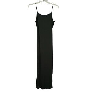 Black Spaghetti Strap Maxi Dress Large 5B Style Polyester/Spandex